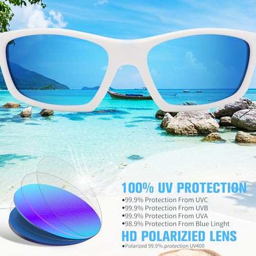 LIU·WEN Kids Baseball Sports Polarized Sunglasses 2 Pack - Flexible Shades With Strap for Boys Girls Age 2-8 - Image 5