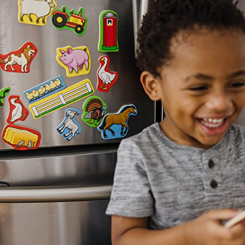 Melissa & Doug 9279 20 Wooden Farm Magnets In A Box - Cute Barnyard Animal Fridge, Refrigerator Magnets thumb #2