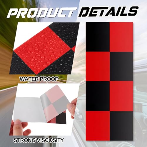 Image of Fuyoooo 10 Pieces Backup Assist Trailer Stickers Trailer Decals Compatible with F150 2015-2023 EU5A-19D534-EA (Red Black)