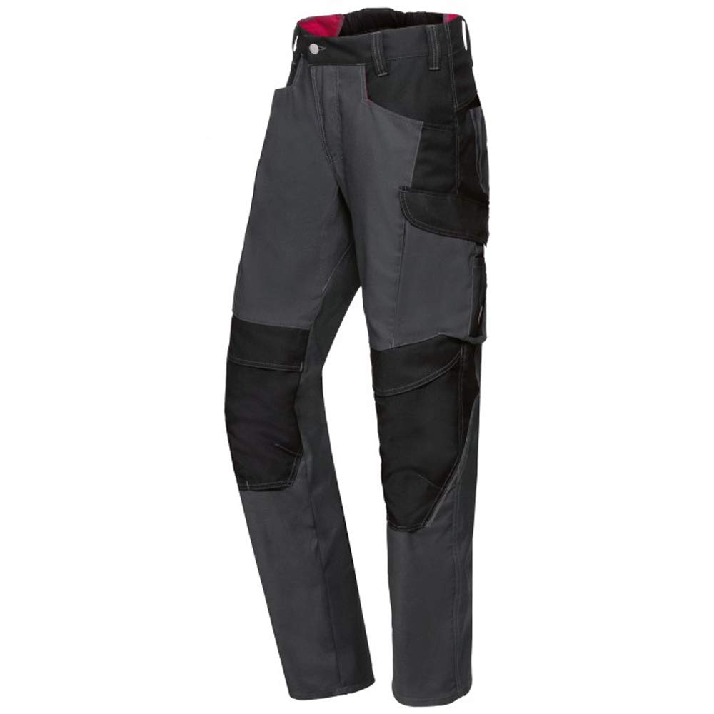 BP 1820-565-5632-33n Fabric Blend with Stretch Work Trousers for Men, Higher Waist at Back, 65% Polyester/35% Cotton, Anthracite/Black, 33N Size