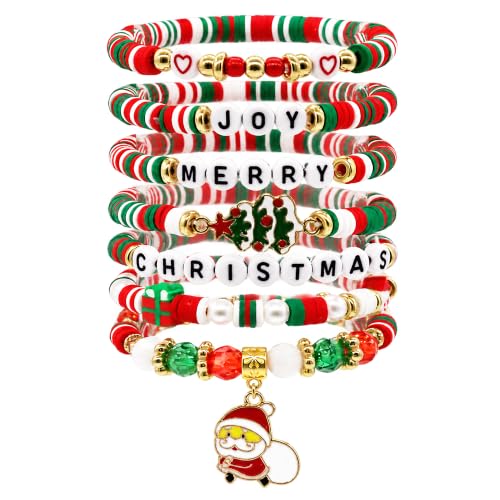 HSHFAMIIY Christmas Bracelets, 7-Pack - image 1