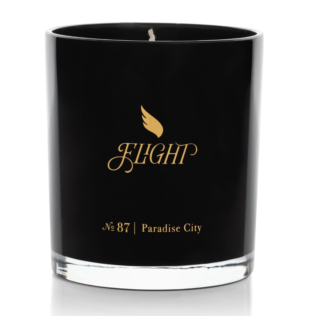 Flight Paradise City Luxury Scented Candles with Decorative Jar, Soy Wax, Cotton Wicks, Romantic Soft Glowing Lighting, Rich Fragrant Scent, Elegant Self-Care Gift