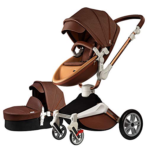 Baby Stroller 360 Rotation Function,Hot Mom Baby Carriage Pushchair Pram 2020,Coffe