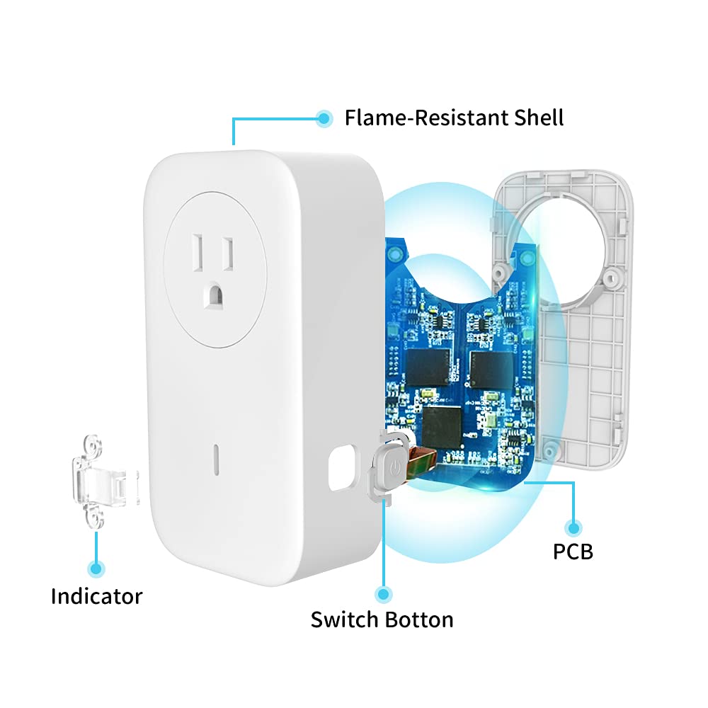UBiBot SP1 Smart Plug WiFi Outlet Socket Remote Control Compatible with Alexa IFTTT Energy Monitoring and Timer Function — view 7