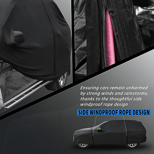 Image of Waterproof Car Cover for Dodge Challenger Ultra Light Easy to Install All-Weather Protection,with Zipper Door