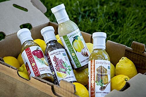 LEMONETTE Sugar Free, Low Cal, Low Fat Salad Dressing: Lemon Garlic 2 Gourmet 12oz bottles - Keto, Gluten Free, Vinegar Free, Soy Free, Dairy Free, Canola Free, Vegan Certified