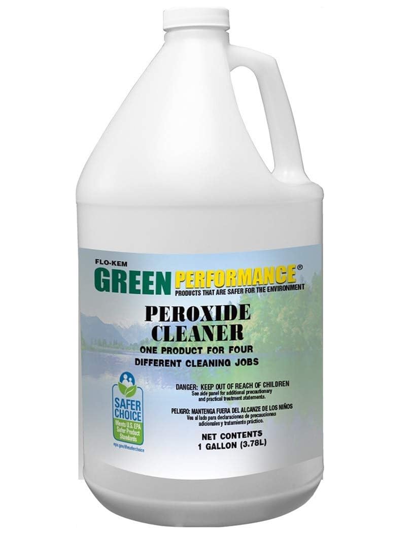 FLO-KEM Peroxide Cleaner GP107 - Removes Grease and Grime from all Washable Household Surfaces and Deoderizes as it Cleans - Safer Choice Certified - 1 Gallon