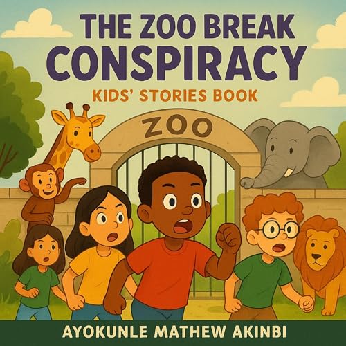 Diseño de la portada del título The Zoo Break Conspiracy