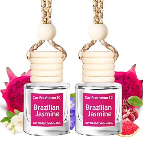 Image of Hanging Car Air Freshener, Long Lasting Scent, Cute Air Fresheners for Women, 2 Pack Non-Toxic Essential Oil Diffuser, Made in USA