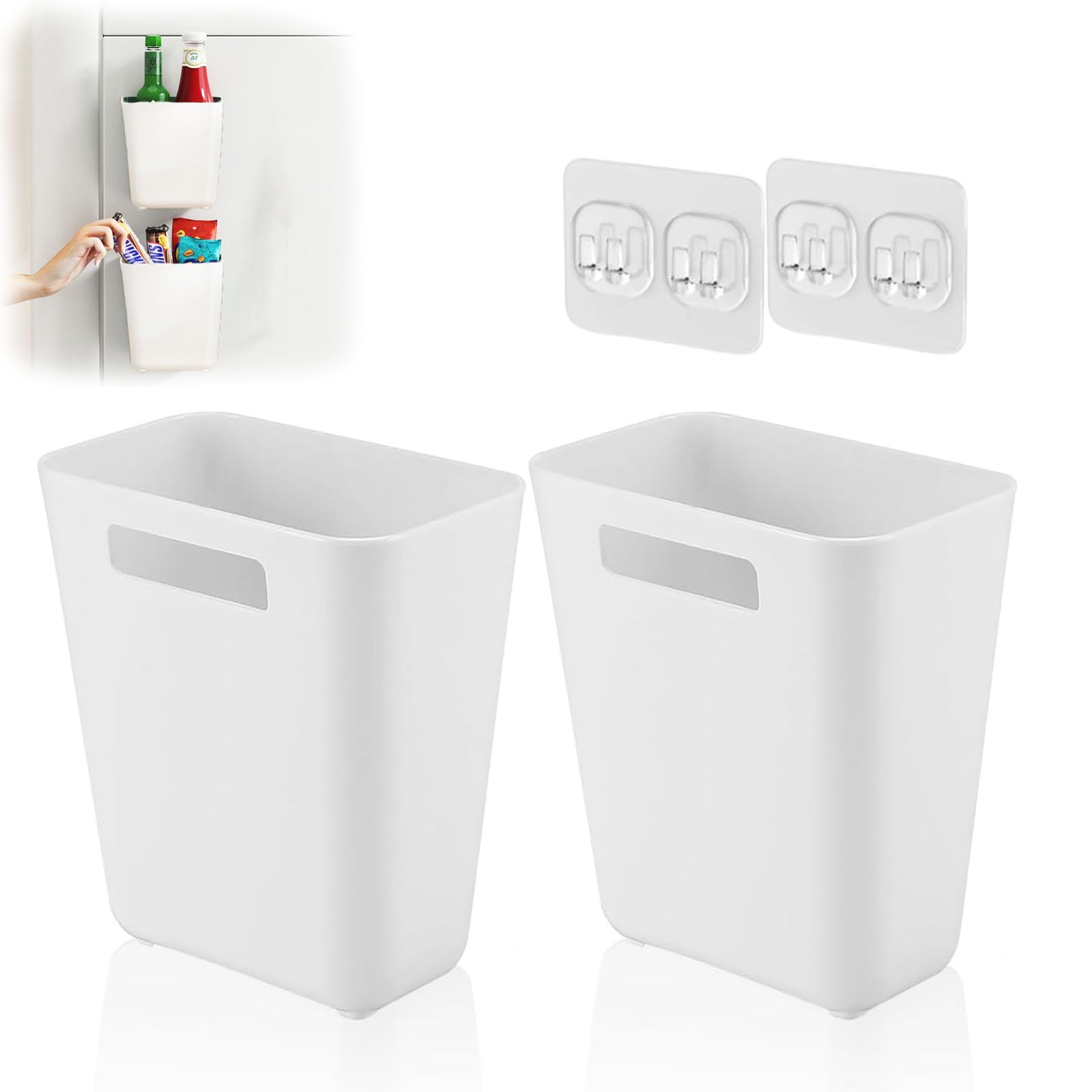 Scatole Portaoggetti Autoadesive COLLAZOEY - 4 Pezzi Per Parete, Cucina O Bagno