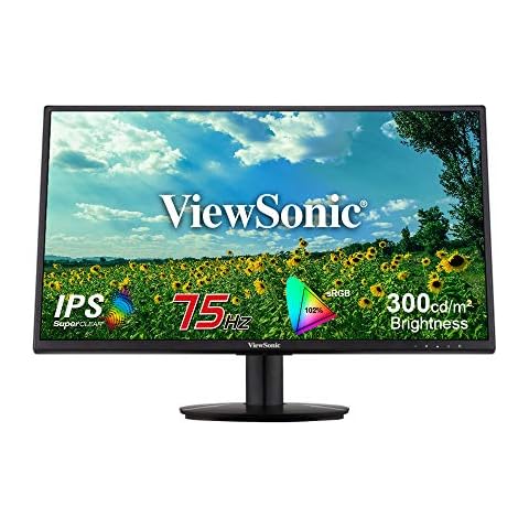 ViewSonic VA2718-SH 27 Inch IPS Full HD Monitor with VGA, HDMI, Eye Care for Work and Study at Home, Black Cover