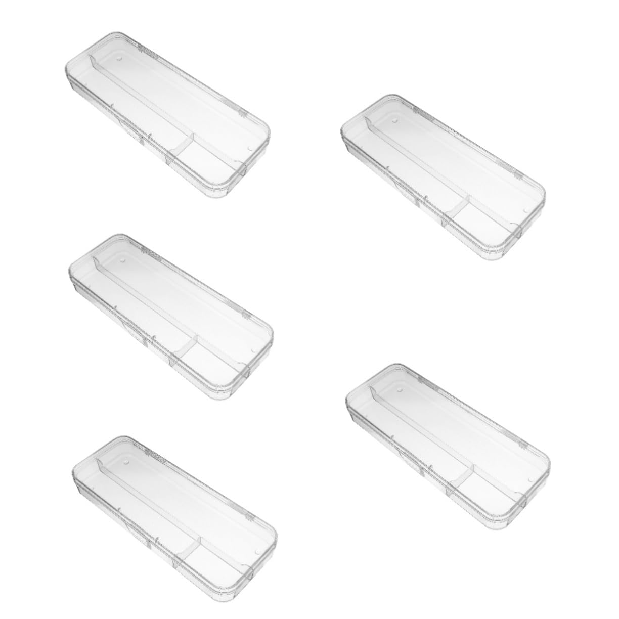 Tofficu Caja De 5 Uds Estuche De Lápices Transparente Contenedor De Almacenamiento De Lápices Cajas De Bolsa De Organizador De Estuche De con