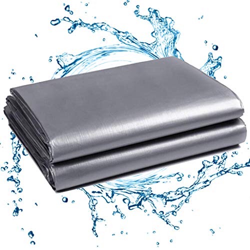 Plane Wasserdicht Mit Ösen, Silber Vielseitige wasserdichte Poly-Tarp-Abdeckung Schutzplane Mit Hoher Festigkeit,Für Balkon Boden Camping Pavillon