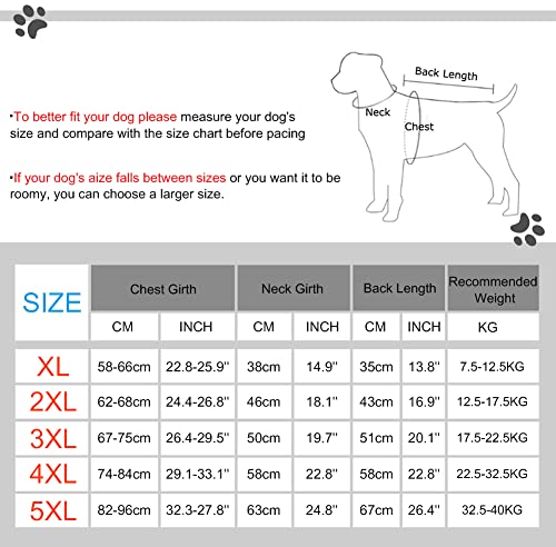 DoggieKit Hundemäntel Wasserdicht Winddicht Warm Winter Sicher mit Gewinde Reflektierende Streifen Jacke für Mittelgroße Große Hunde mit Geschirrloch für Welpen Haustiere Kaltes Wetter Kleidung Weste