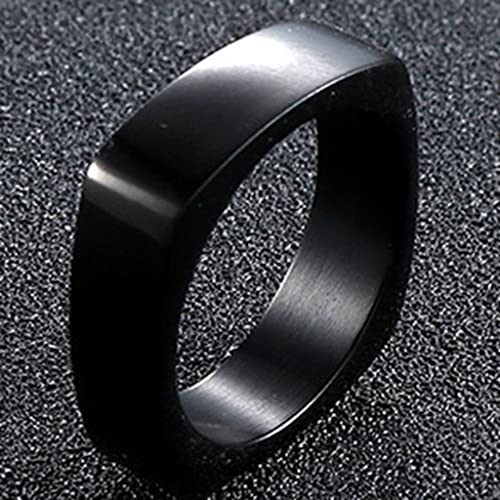 Jude Jewelers Stainless Steel Square Shaped Classic Simple Plain Wedding Band Ring2