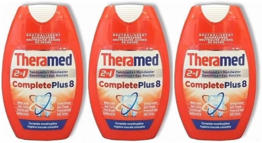 THERMAMED MOUTHWASH + Tooth Paste 2 in 1 Pack of 3 Travel Dental Care