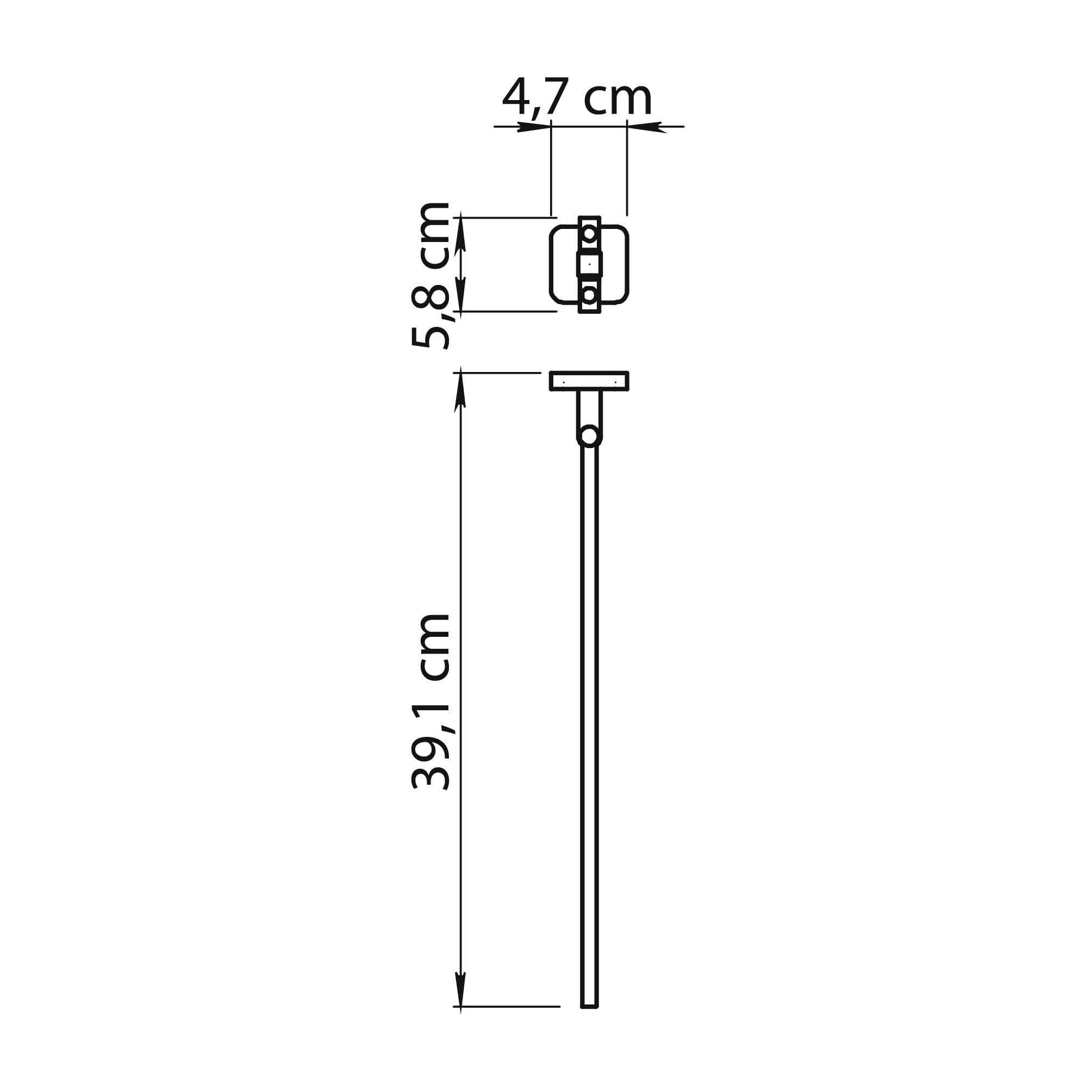 Gedy Towel bar Double articulated Tonga Chrome, 4,7x39,1x5,8cm - Image 3
