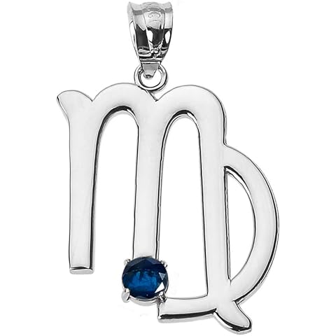 Astrology Jewelry Elegant Sterling Silver 12 Personalized Zodiac Birthstone Cubic Zirconia Charm Pendant