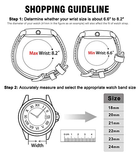 Image of Ritche Christmas Gift Quick Release Leather Watch Bands Genuine Watch Straps for Men Women Top Grain Leather Watch Strap, White Elephant Gifts, Stocking Stuffers for Men, Father's Day gifts