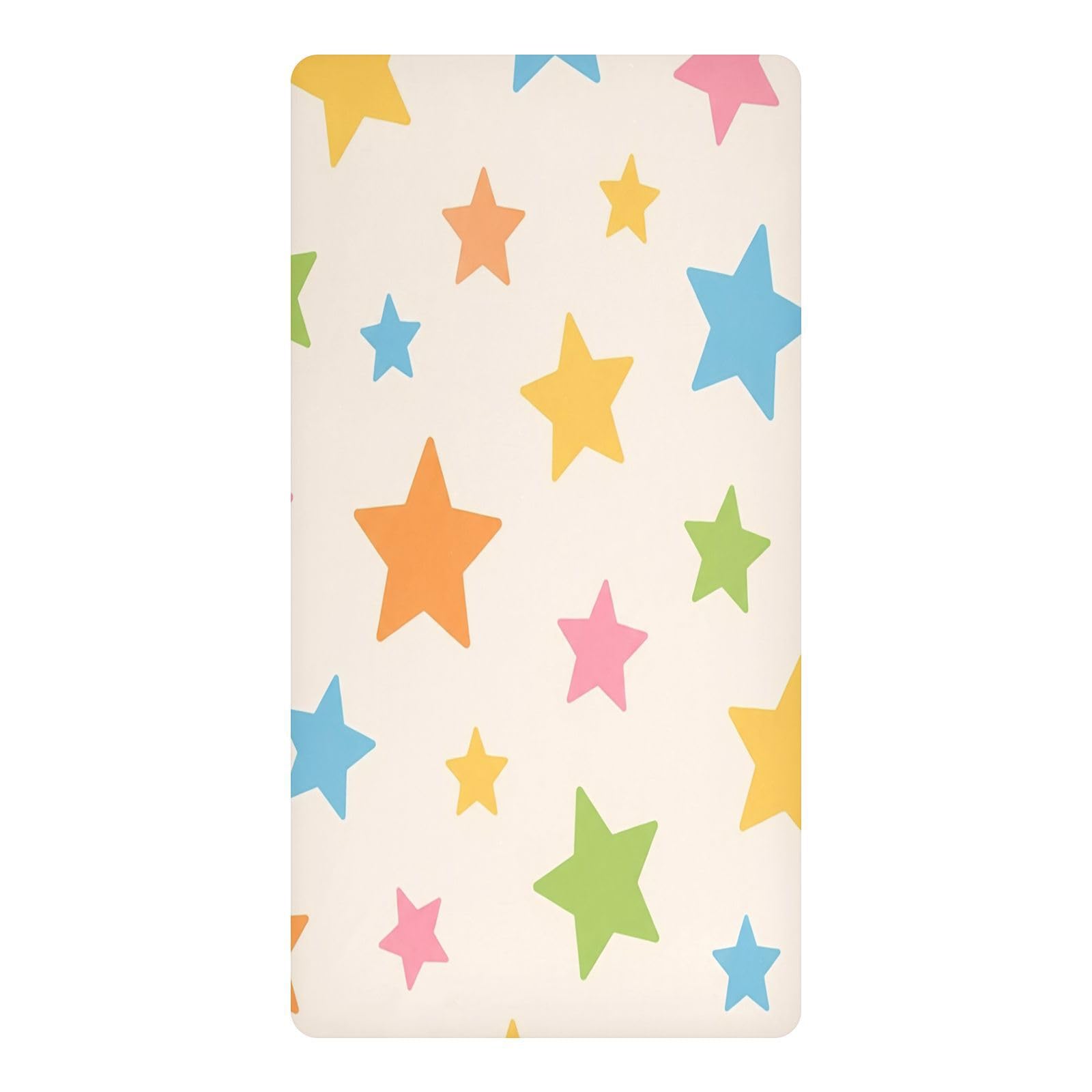 BOESI Pastel Star Waterproof Crib Sheet,Fitted Mattress Protector