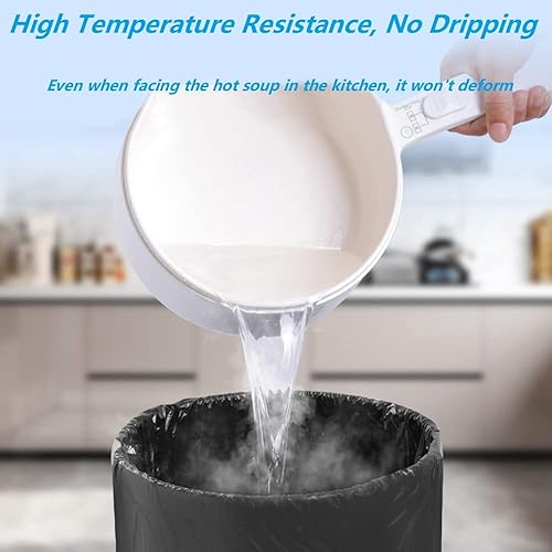 Miniatura 3 de 100 bolsas de basura de 4 galones con asas de 18 x 23.6 pulgadas, sin perfume, para cocina, dormitorio, sala de estar, baño (negro)