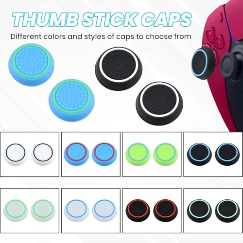 Image of KACA 6 Pairs /12 PCS Controller Joystick Replacement Silicone Luminous Thumb Stick Grips Caps Cover Compatible with PS5 PS4 PS3 Xbox One /360 Game Controller