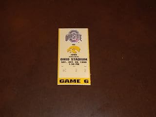 1999 IOWA AT OHIO STATE FOOTBALL TICKET STUB