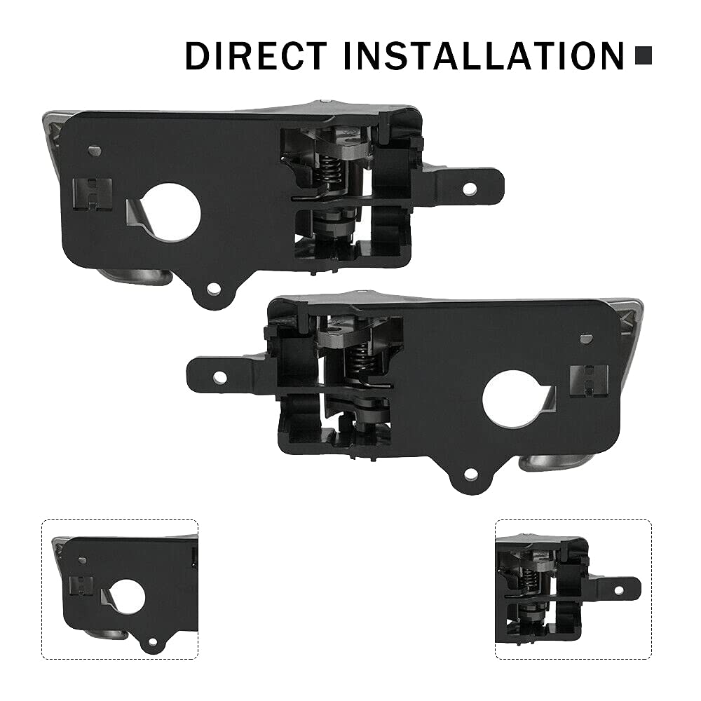 OVAQUIXI Poignée de Porte Intérieure de Voiture, Matériau ABS, Poignée Intérieure Automatique Noire 82610-3J000 pour Veracruz Ix55 07-12