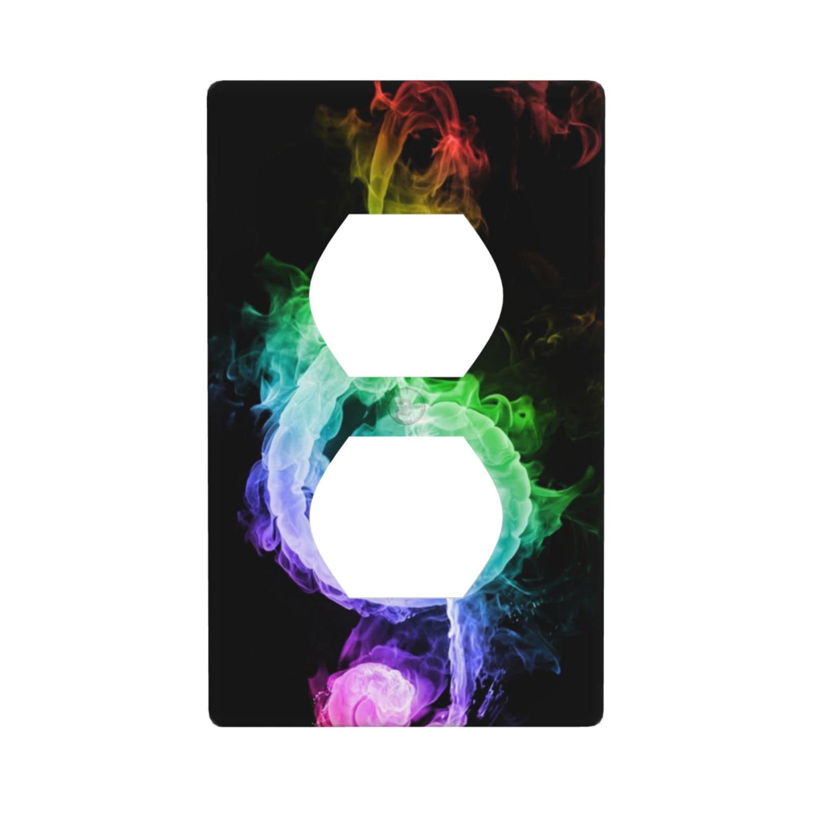 Colorful Music Notes Receptacle Outlet Wall Plate, Switch Plate/Cover,Wall Socket For Hdtv, Home Theater Systems