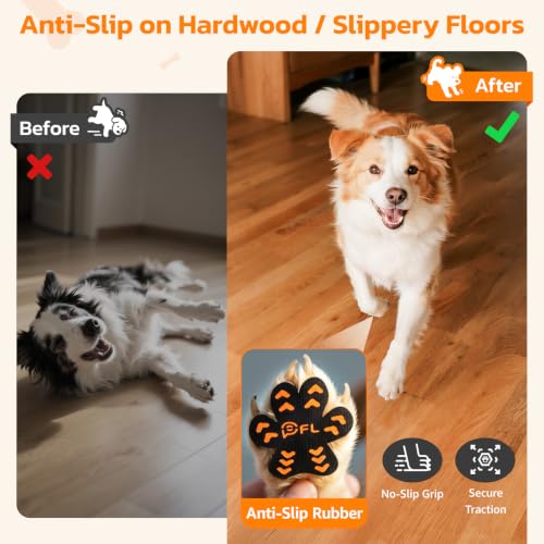 Image of Anti Slip Dog Paw Protectors Pads for Senior on Hardwood Floor 48 Pcs BO XL