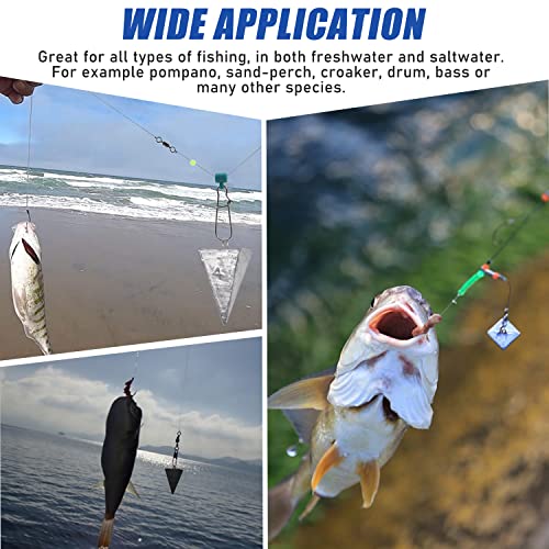 Image of Fishing Pyramid Sinker Weights Pyramid Fishing Sinker Bulk Lead Fishing Weights Tangle Free Fishing Sinker 1oz 2oz 3oz 4oz