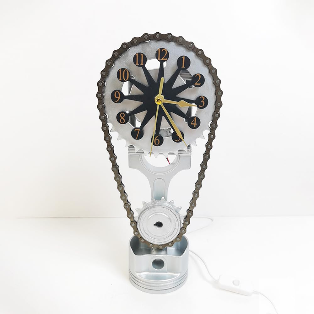 Reloj de cadena de bicicleta para decoración de mesa en oficinas y salones industriales