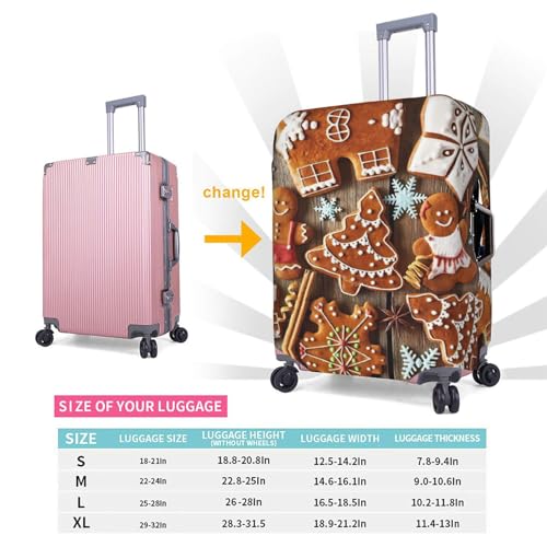 Housse de protection pour valise lavable grand bagage XL biscuits - 6