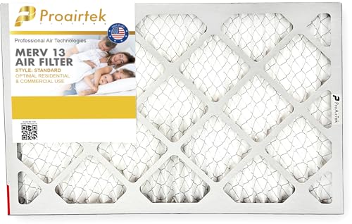 Filtre à air MERV 13 Proairtek AF16241M13SWH 16x24x1 pour purifier la maison