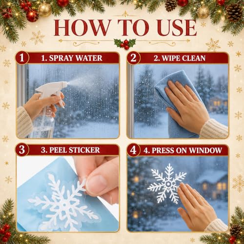 Christmas Snowflakes Window Clings for Christmas Decorations 152Y8ENXK2ON5, 10% Stock:1000 - image 4