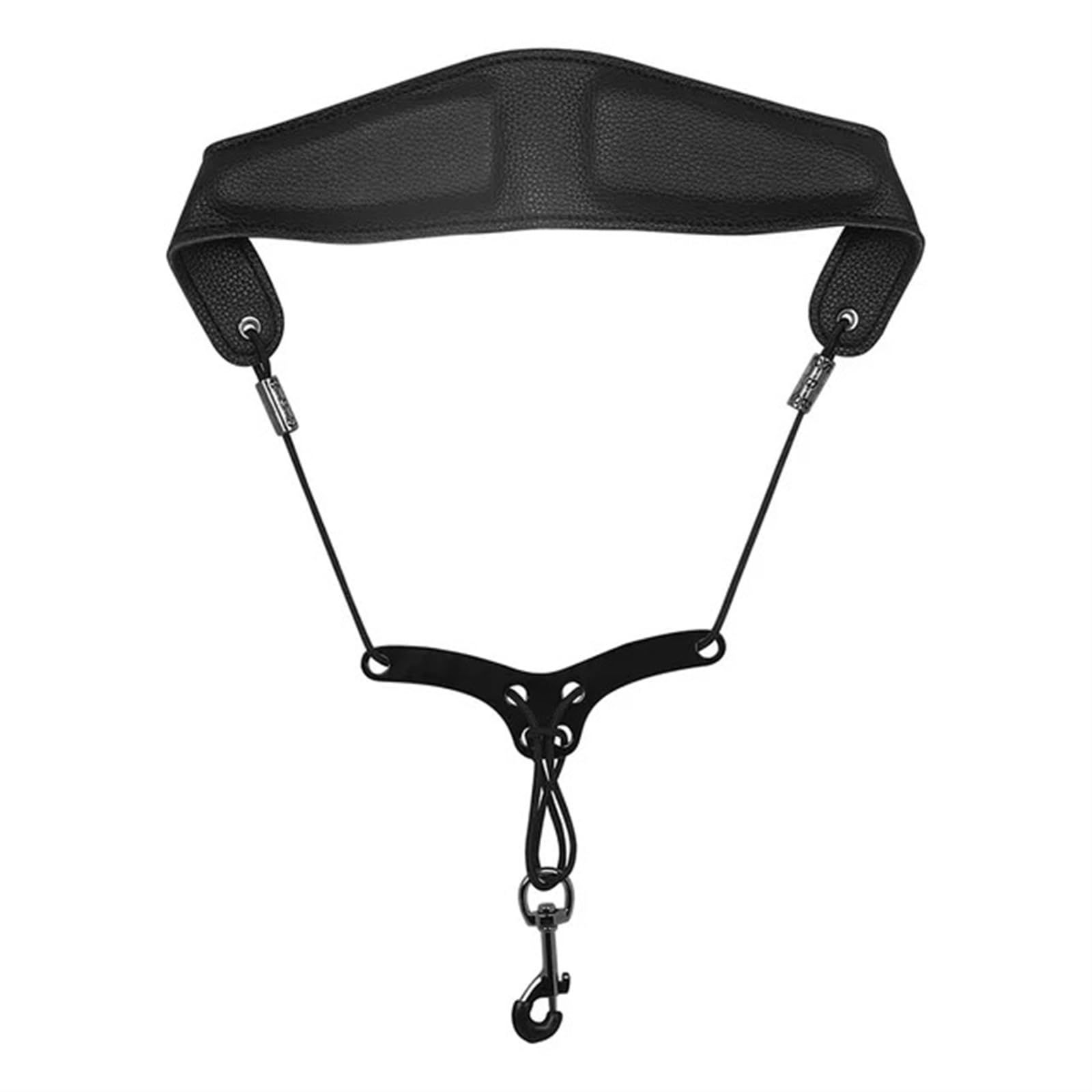 Sangle de cou de Saxophone réglable en cuir rembourré, harnais de Saxophone, ceinture suspendue, accessoires d'équipement de musique(Brown)