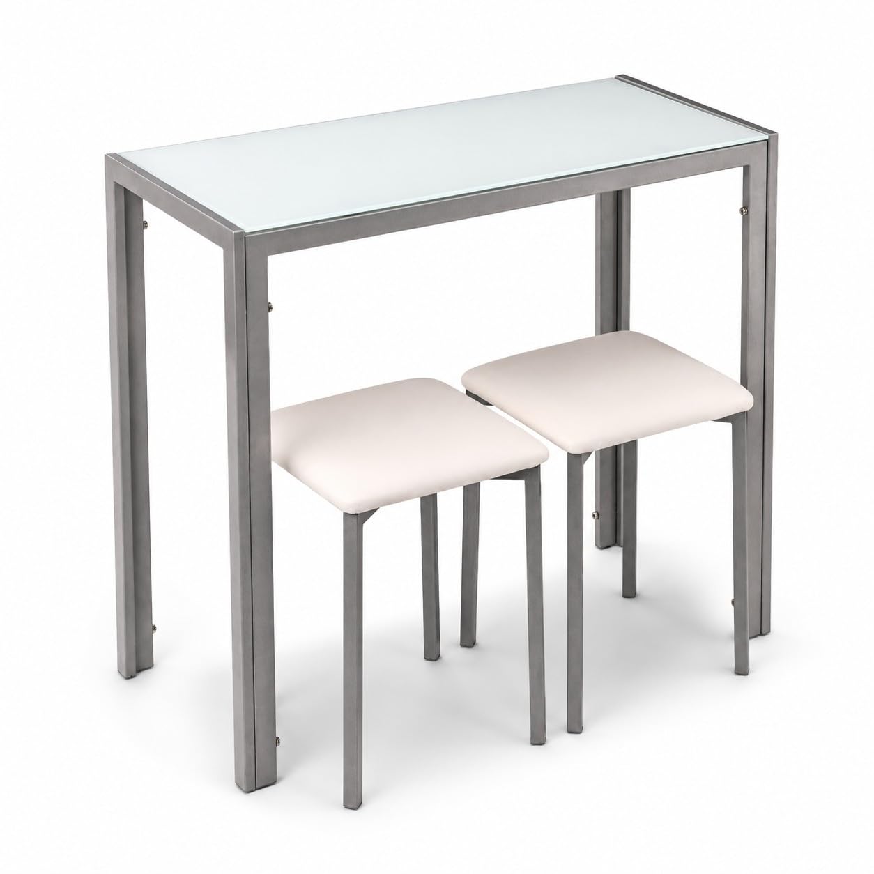 Mesa Cocina Pequeña + 2 Taburetes Bajos