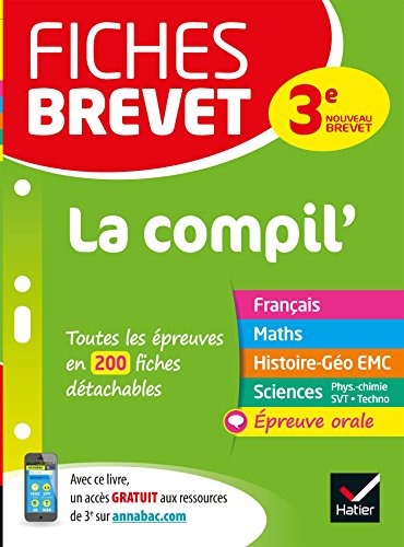 Télécharger Fiches brevet La Compil' du brevet: fiches de révision pour les 5 épreuves Livre PDF Gratuit