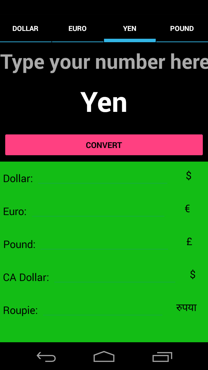 Money Converter App on the Amazon Appstore