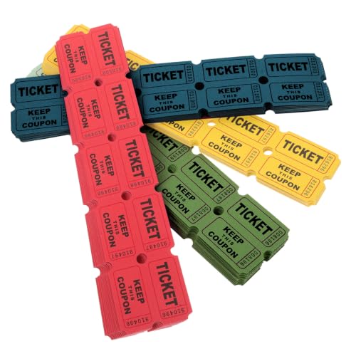 Boletos de rifa para carnaval y subastas en un práctico formato de doble rollo portátil