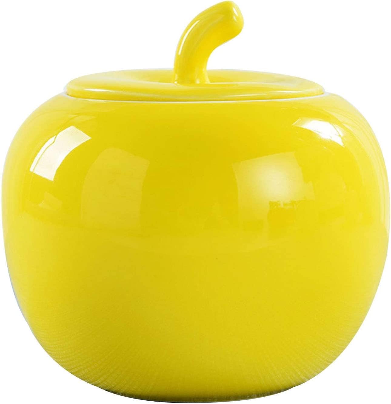 BREWIX Condiment Jar Ceramic jar,Solid Color Apple Sugar Bowl with Lid