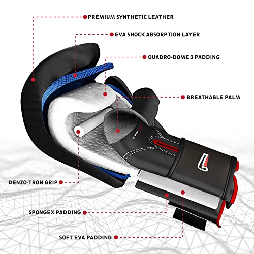 Gritletic Boxing & Mma Training Gloves - Supreme Boxing Gloves For Men & Women. 8,10,12,14 & 16Oz Kickboxing Gloves (14Oz, Red) #TOP2