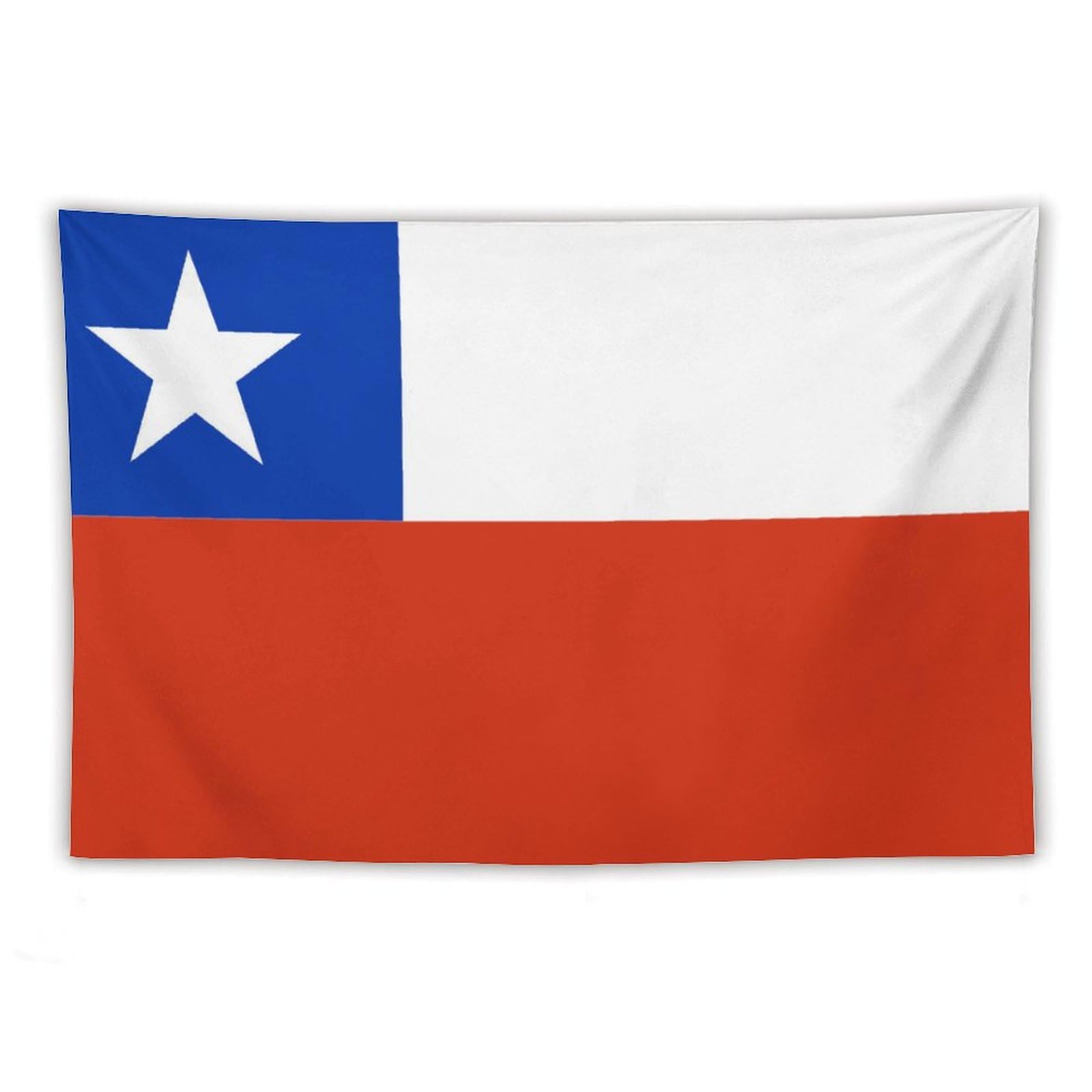 XingFox Chile Flag Tapestry Wall Hanging National Flag Tapestry for Room Bedroom Dorm Aesthetic Decorations, 60"x90"