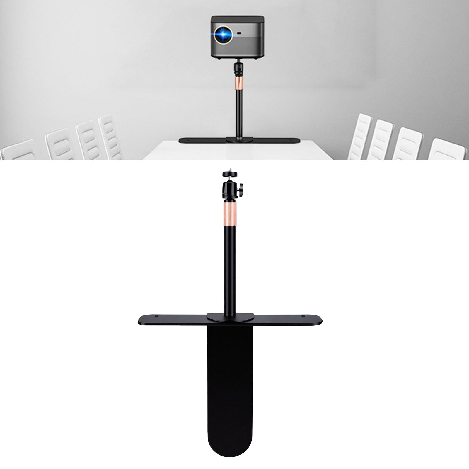 Supporto Proiettore Regolabile per Letto con Rotazione a 360 Gradi (BLACK)