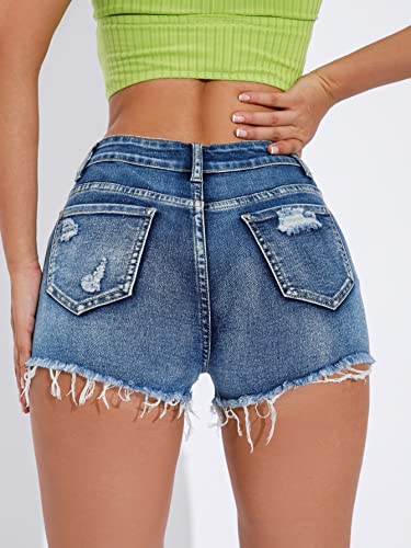 Verdusa-Womens-Ripped-Distressed-Skinny-Denim-Shorts