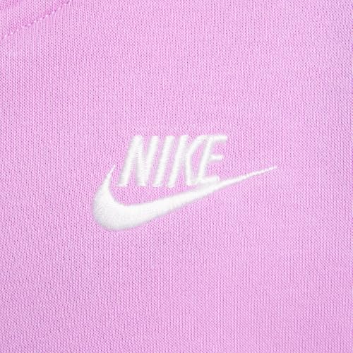 Nike Sportswear Club Fleece Big Kids' Oversized Pullover Hoodie (FZ5579-532, Rush Fuchsia/White)4