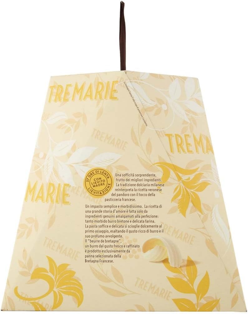 6x Tre Marie Il Pandoro Magnifico - Traditionelles italienisches Weihnachtsdessert - Weihnachts Kuchen mit Feiner Butter - 1KG + Beni Culinari Kostenloser Schlüsselanhänger