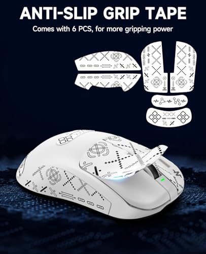 Image of VGN Dragonfly F1 MOBA Wireless Gaming Mouse, 55g Ultralight, PAW3395 26K DPI Optical Sensor, Optimized Tactile Click Feel, Anti-Slip Silver Coating Grip, 4000Hz Polling Supported, Esports Mouse, White