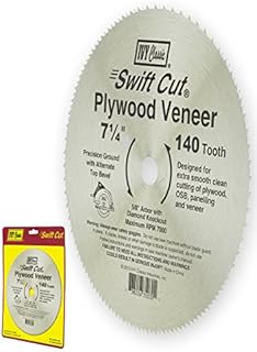 IVY Classic 35031 Swift Cut 7-1/4-Inch 140 Tooth Plywood & Veneer Cutting Circular Saw Blade with 5/8-Inch Diamond Knockout Arbor, 1/Card