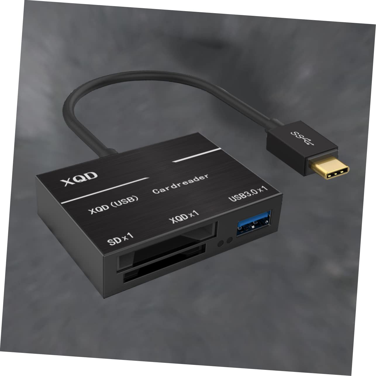 Uonlytech 2piezas Adaptador Lector De Tarjetas USB-c Compatible con Soporta Tarjetas y Alta De Diseño Color Negro